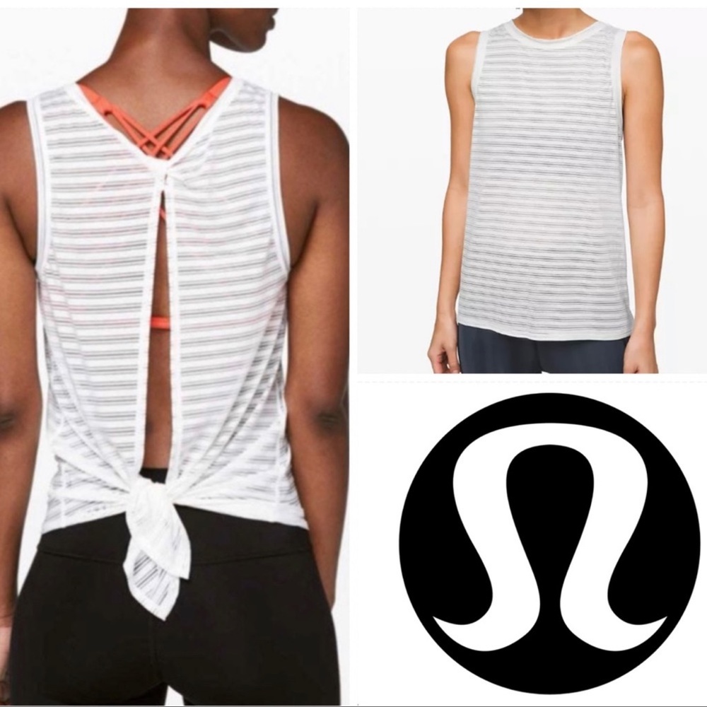 Lulu Lemon open back tie top size 6